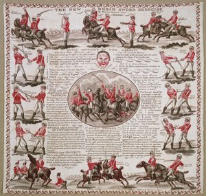 Il nuovo esercizio della spada larga (incisione a colori)